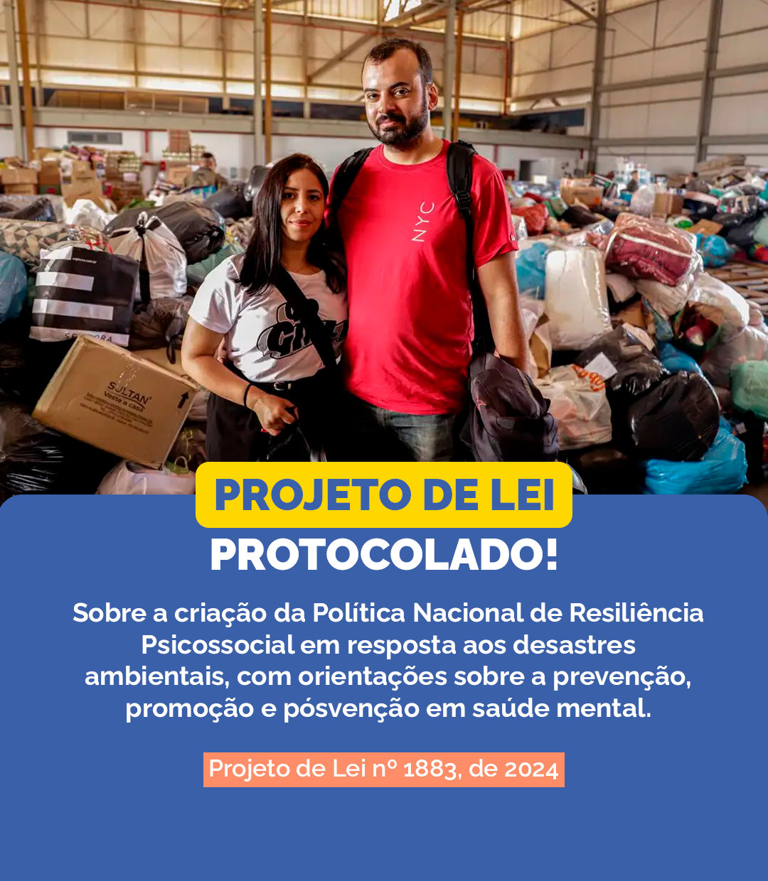Frente Parlamentar da Saúde Mental protocola PL da Política Nacional de Resiliência Psicossocial em resposta aos desastres ambientais no Brasil