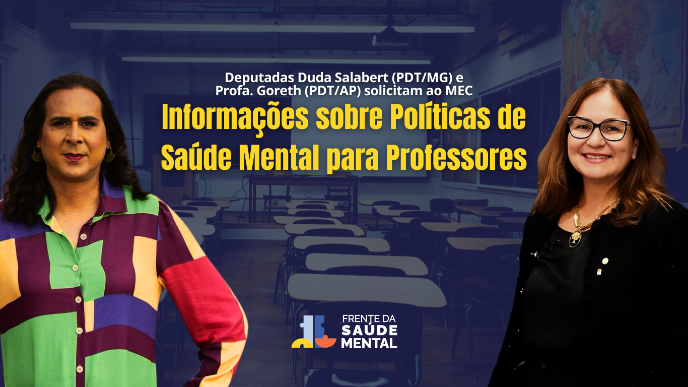 Deputadas Duda Salabert (PDT/MG) e Profa. Goreth (PDT/AP) solicitam ao MEC informações sobre políticas de Saúde Mental para professores